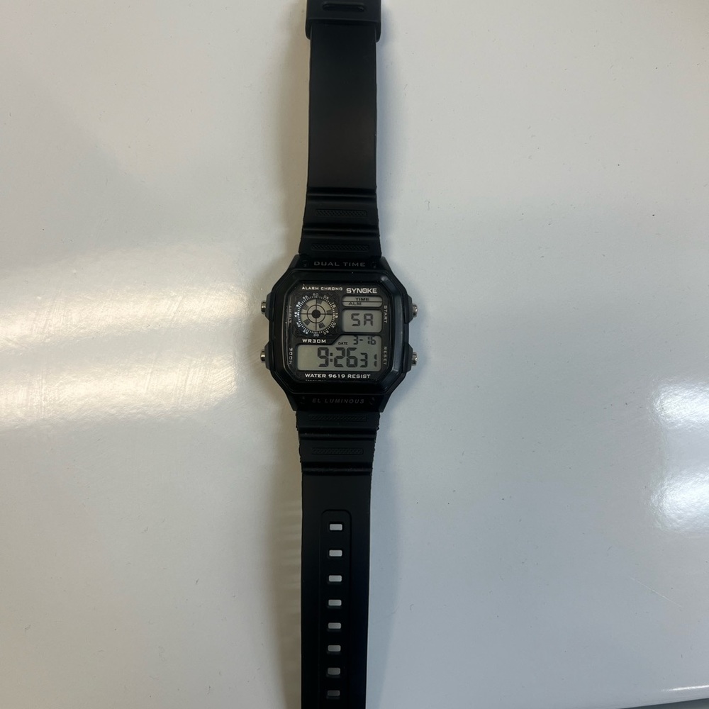 New Casio AE1200WH-1A Men's Black Resin Strap World Time Chrono Digital Watch